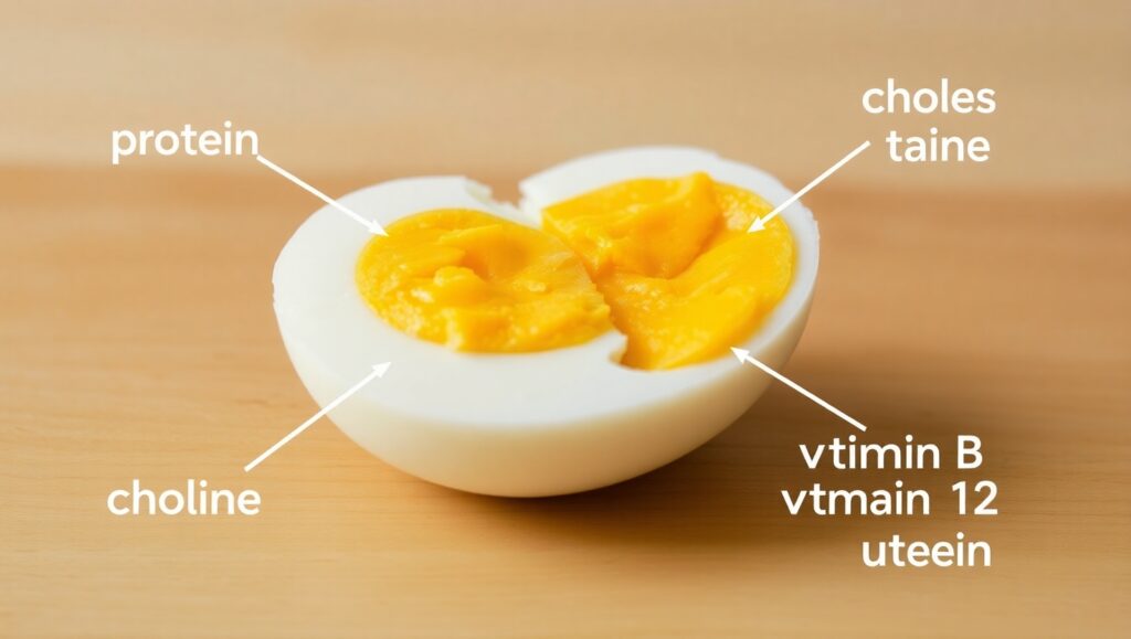 Análise nutricional de um ovo cozido — coma ovos todos os dias