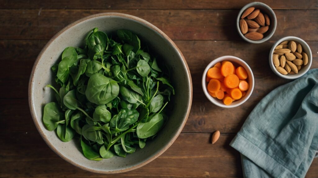Leafy greens such as spinach and kale are powerful foods to boost immune system.