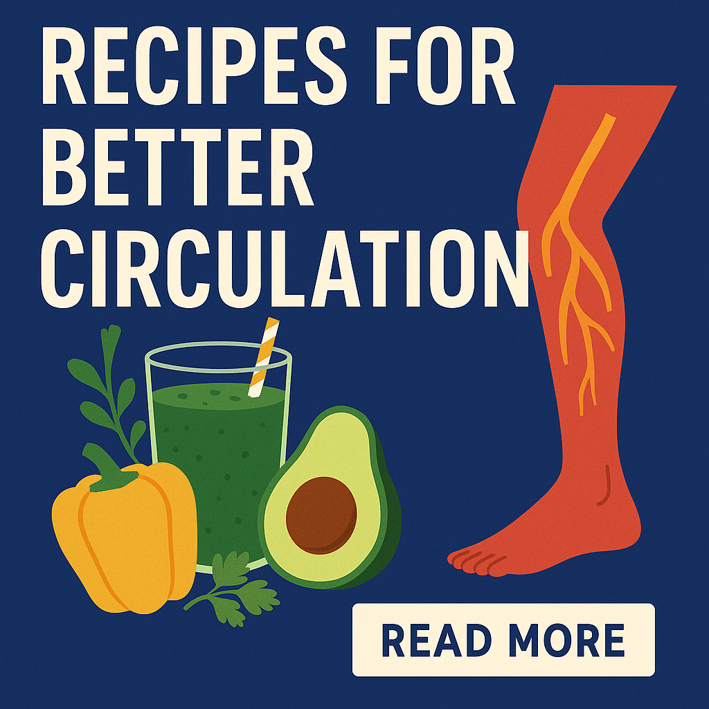 Natural recipes for better circulation with green smoothie and leg veins